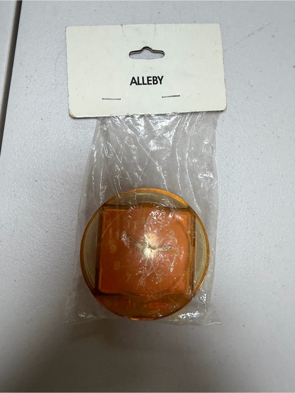 ALLEBY Orange Round Vintage Compact clock